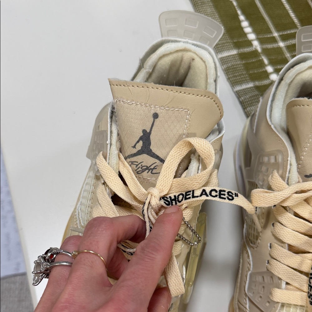Off white 4 Jordan sail Sneakers - Picture 6 of 9